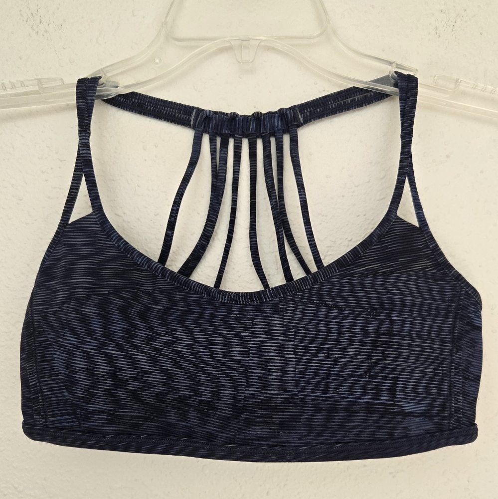 Lululemon Free To Be Women's Strappy Blue Sports Bralette